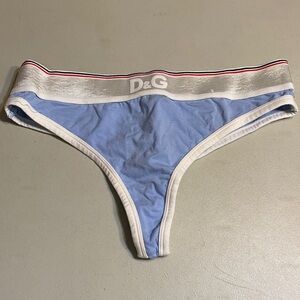 D&G Light Blue Brief with White Waistband and Red/Navy Trim